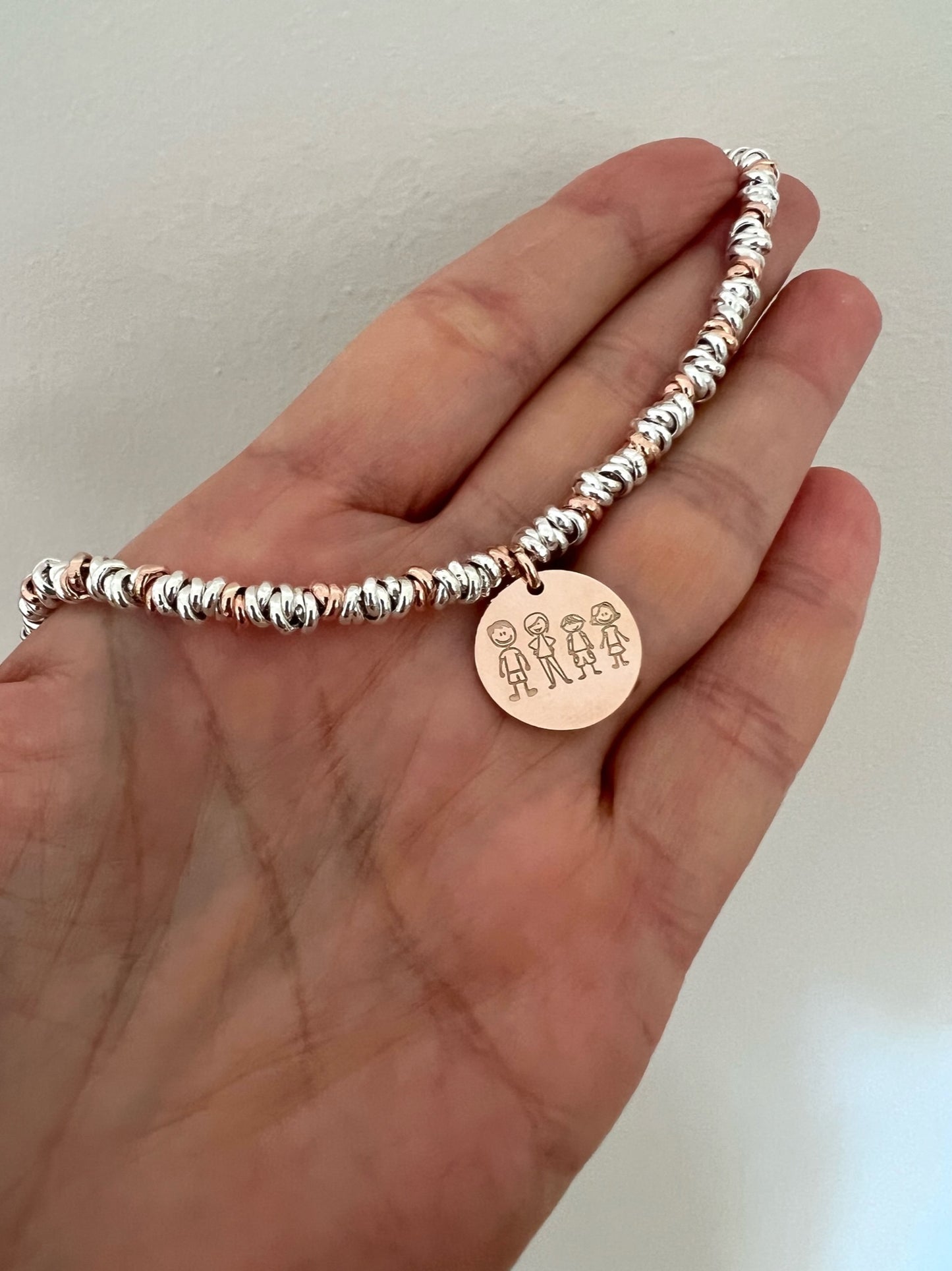 Bracciale con medaglietta family - Filigrane & co