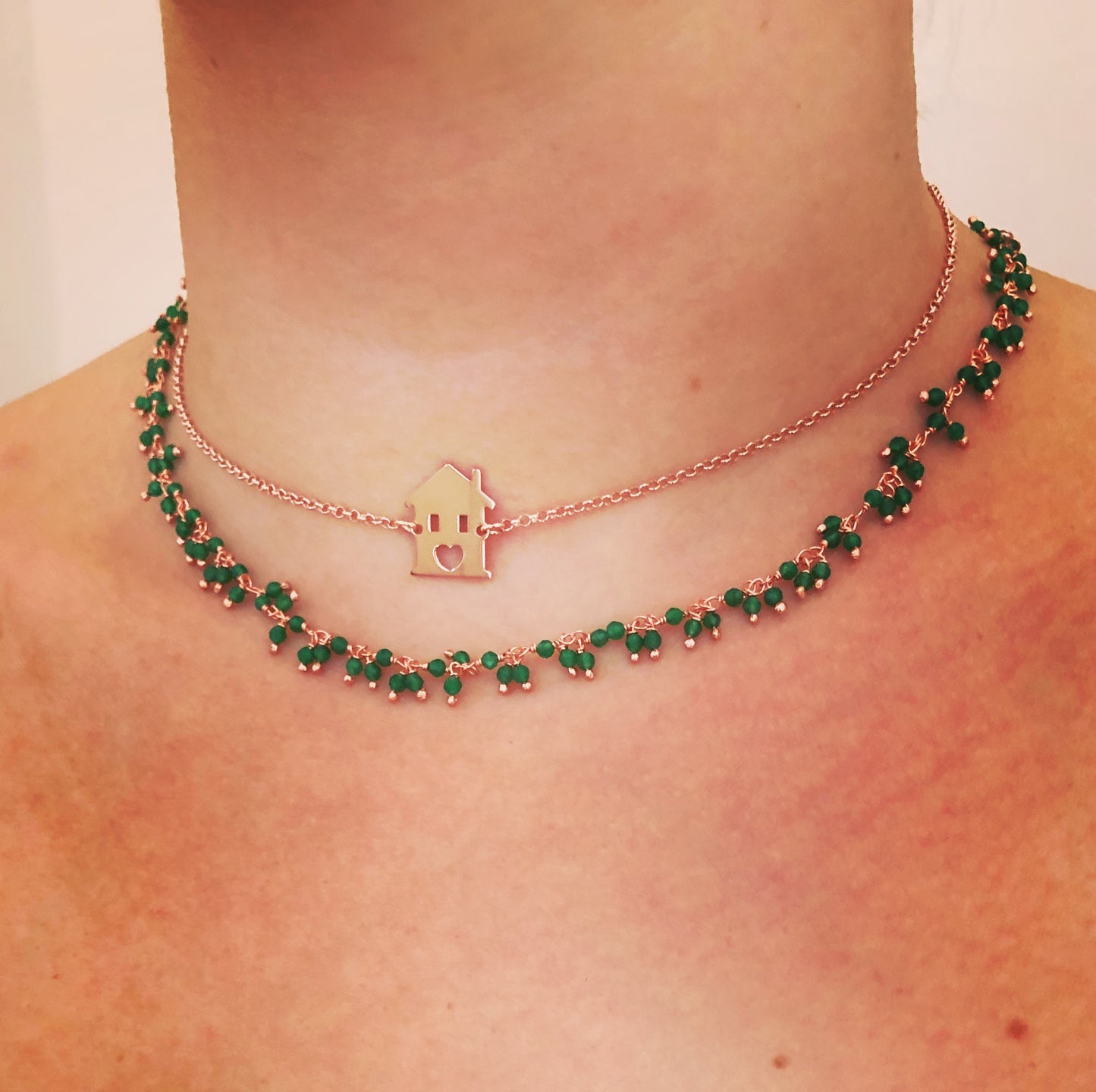 Collanine girocollo in argento rosato - Filigrane & co