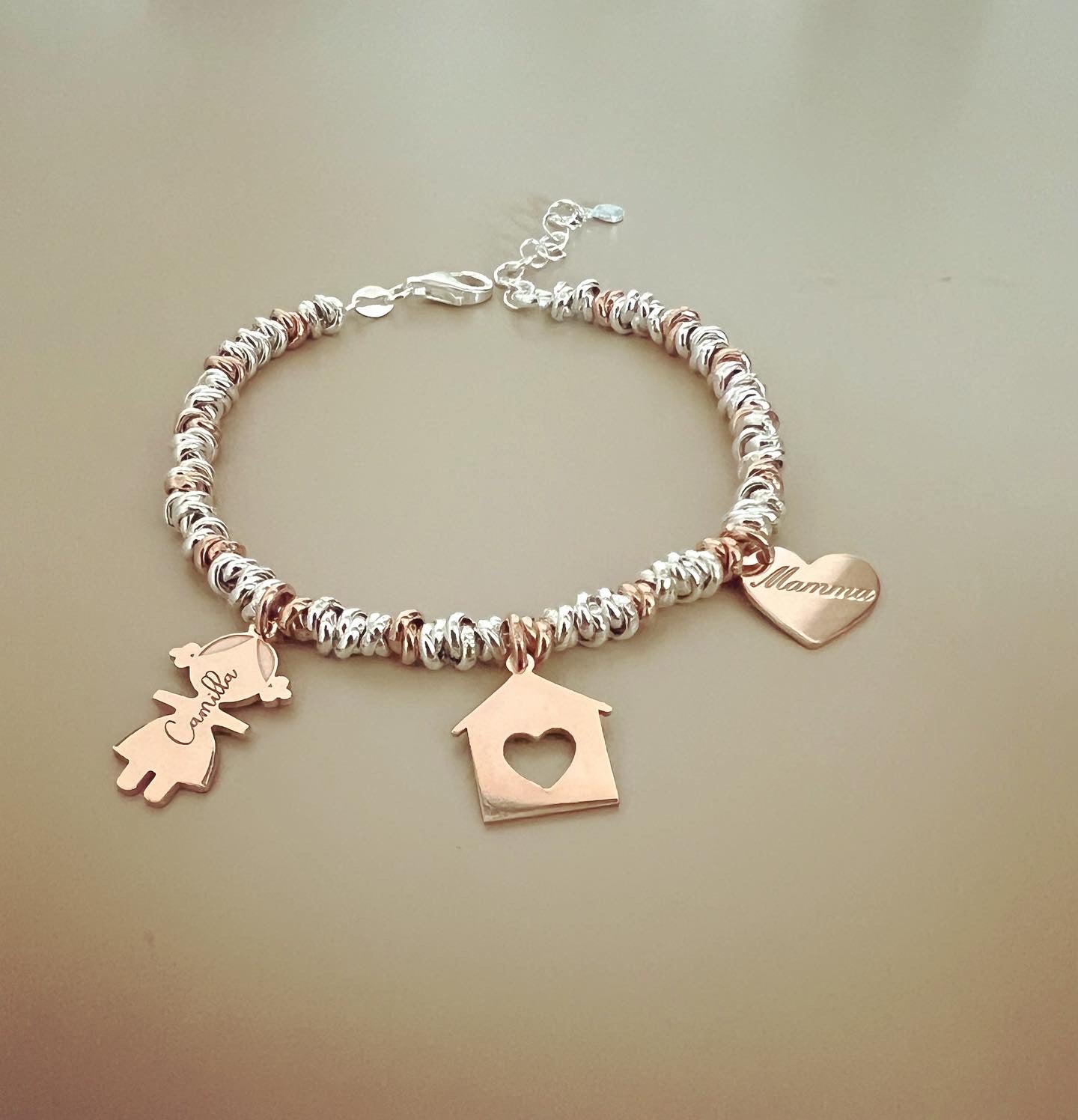 Bracciale casetta bimba/o mamma