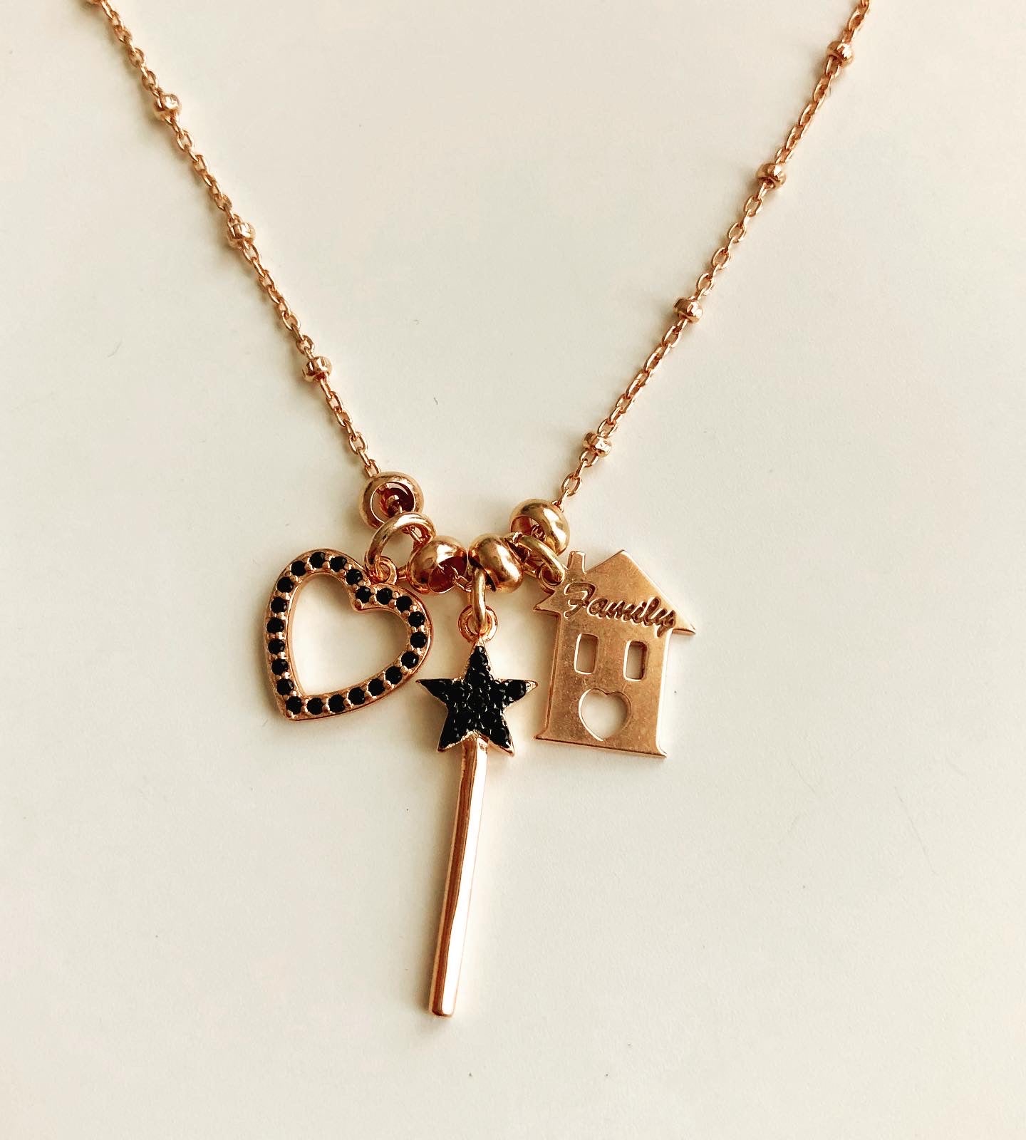 Collanina con tre pendenti - Filigrane & co