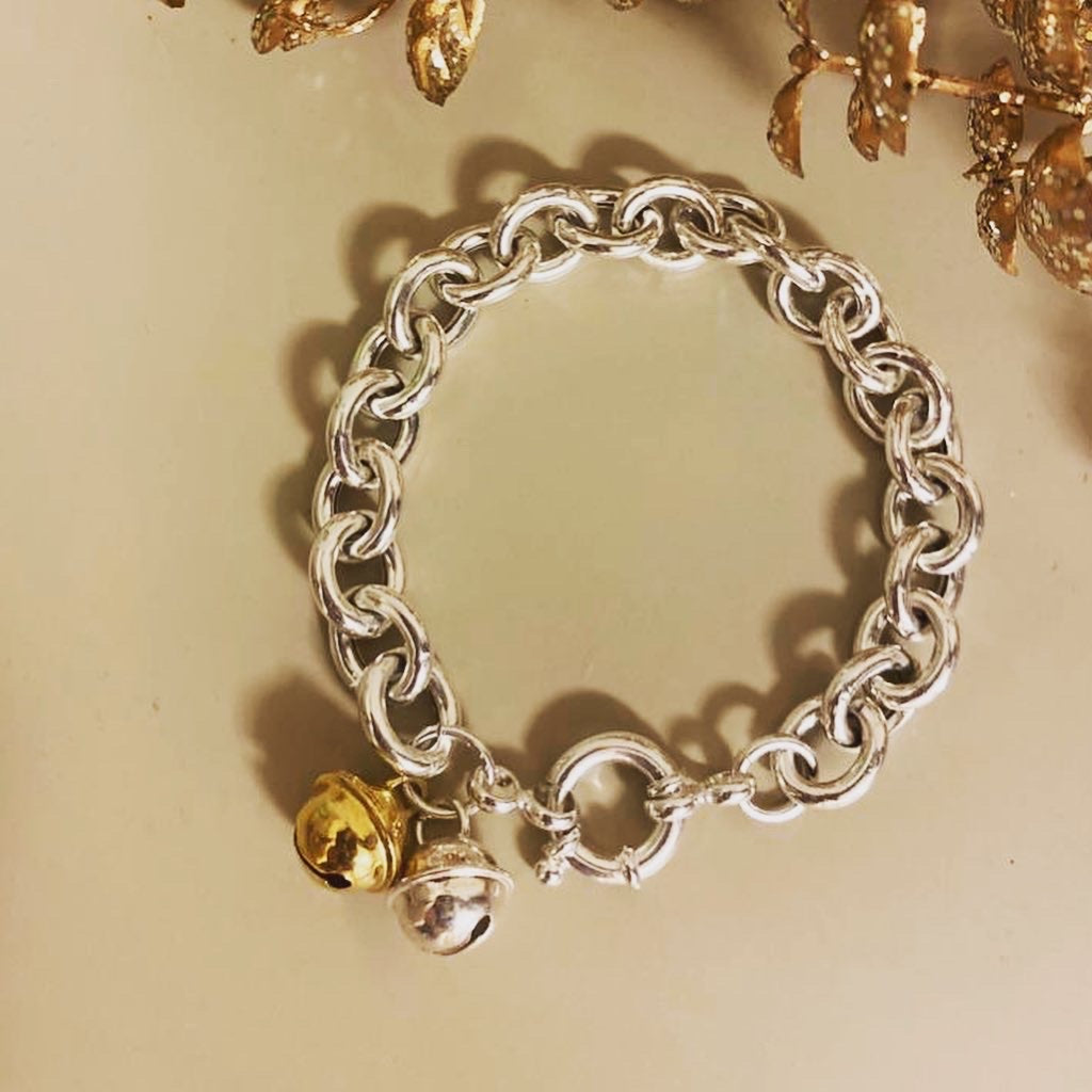 Bracciale catena argento con campanelle - Filigrane & co