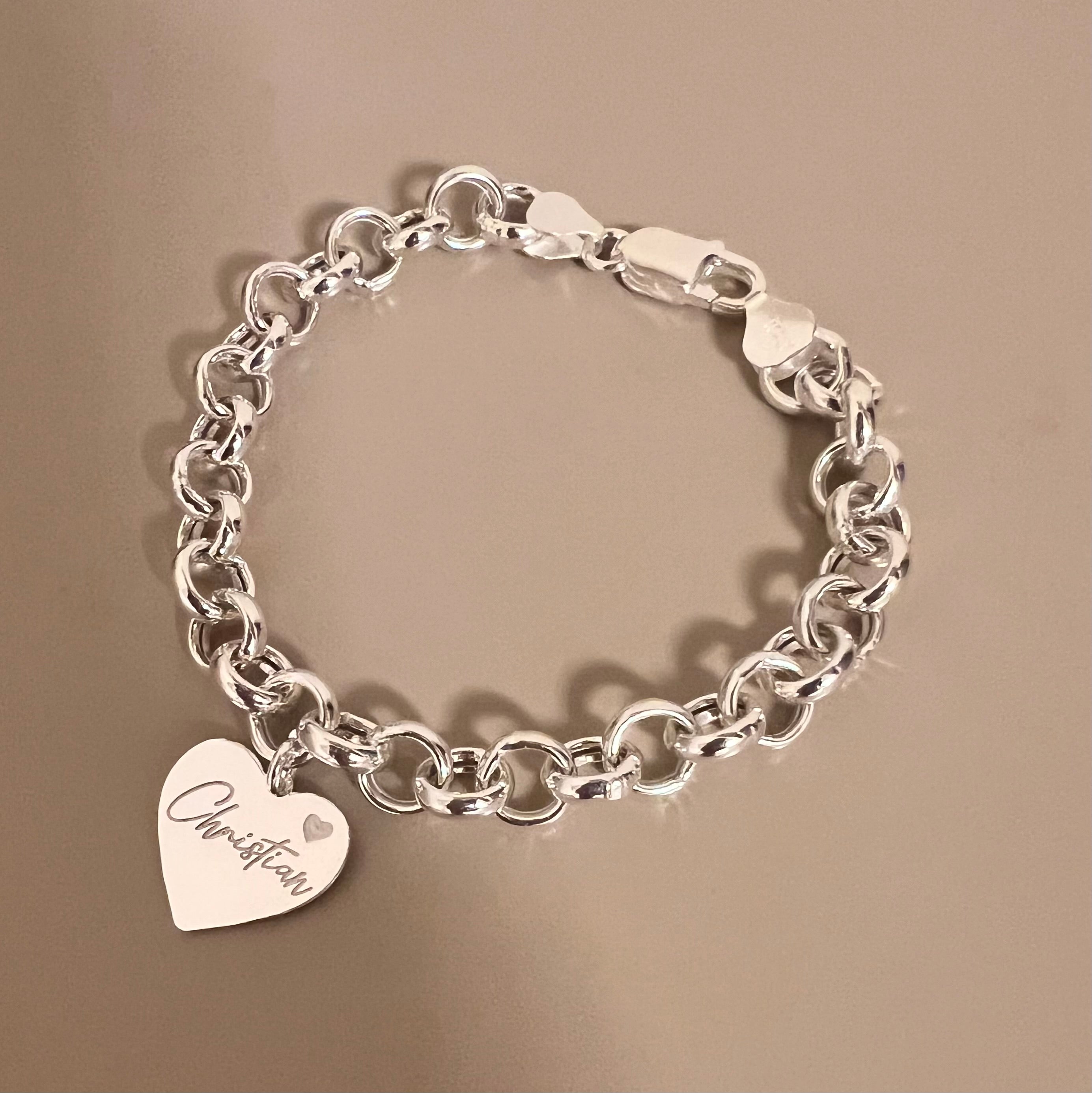 Philip Jones Bracciale Cuore In Argento Sterling 925 - Eleganza E Semplicità