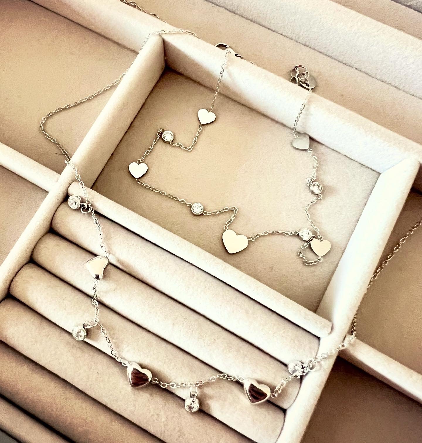 Collane in acciaio inox e zirconi