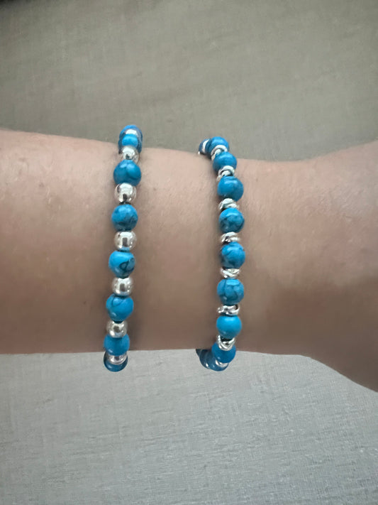 Bracciali argento e turchese