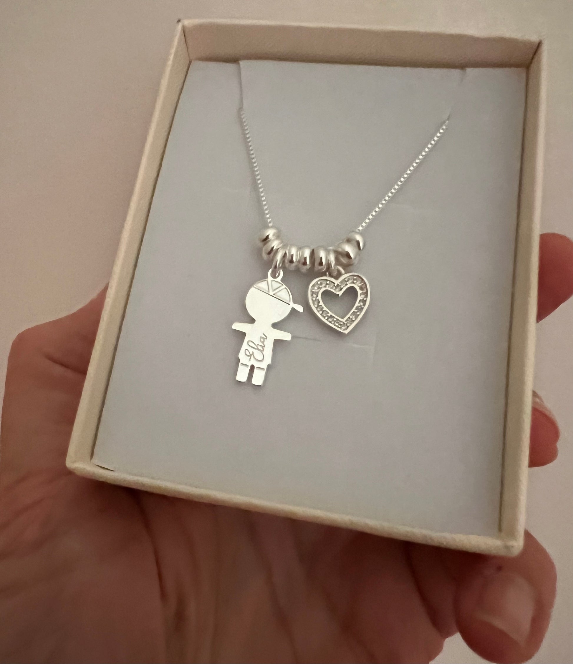 Collana bimbo e bimba con rondelline - Filigrane & co