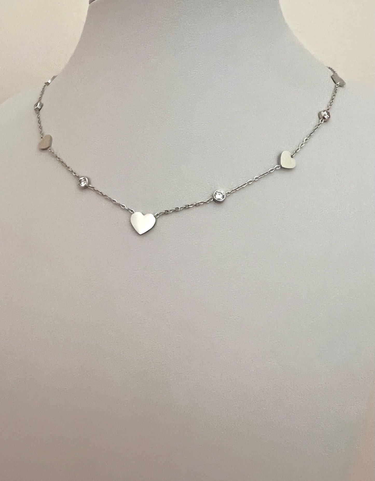 Collane in acciaio inox e zirconi