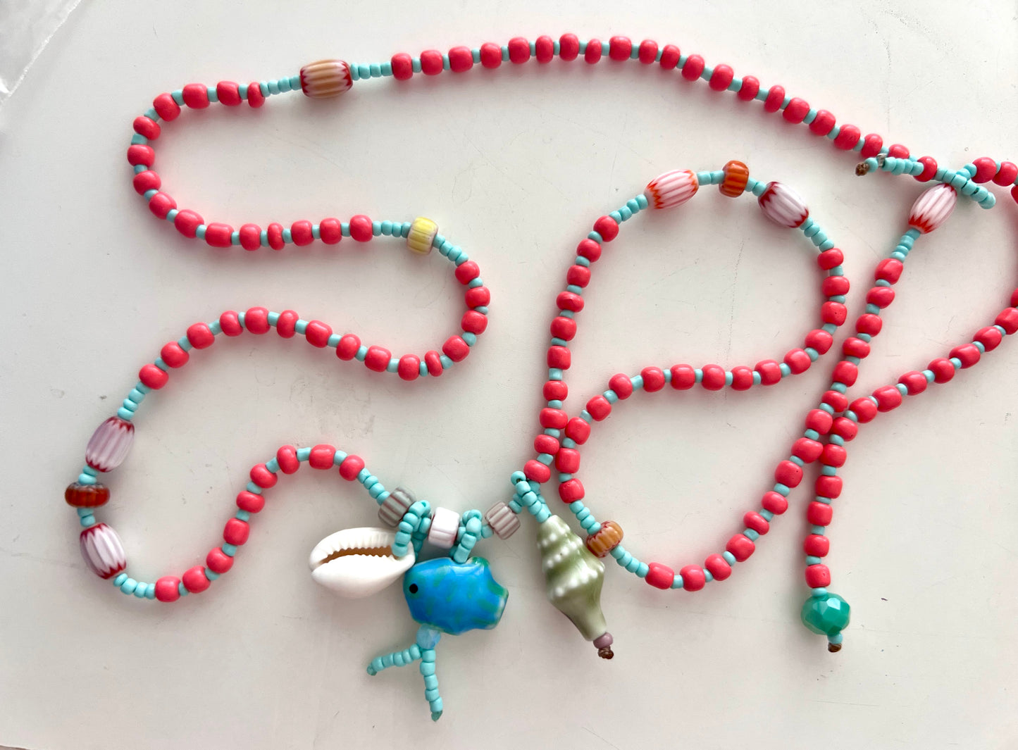 Collana lunga stile Boho con ciondoli mare - Filigrane & co