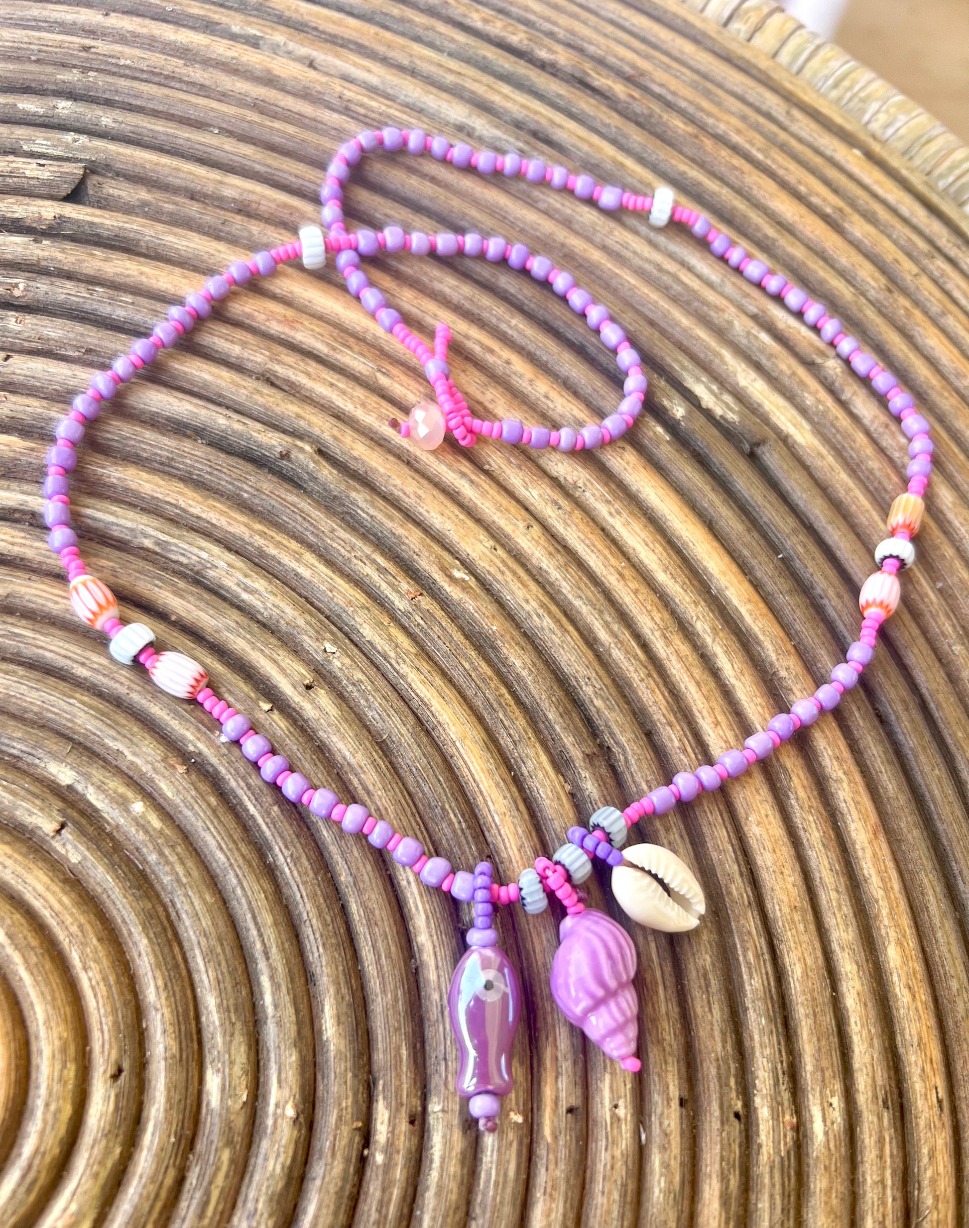 Collana lunga stile Boho con ciondoli mare - Filigrane & co