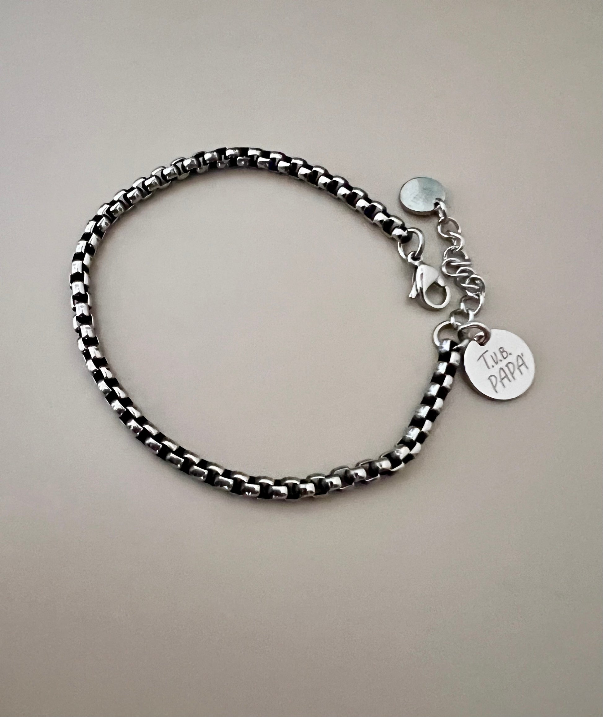 Bracciale uomo con targhetta personalizzata - Filigrane & co