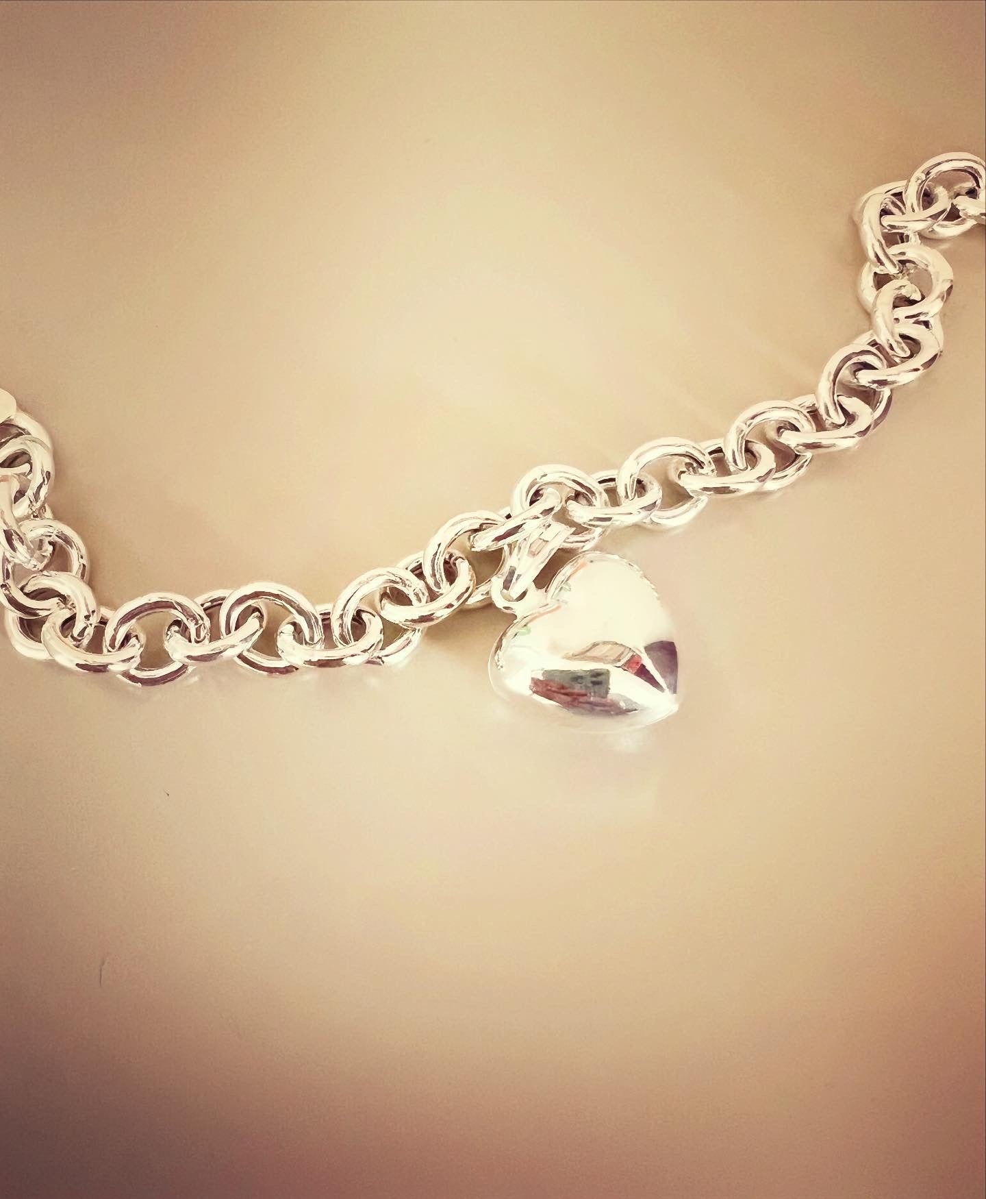 Bracciale catena maxi con cuoricione - Filigrane & co