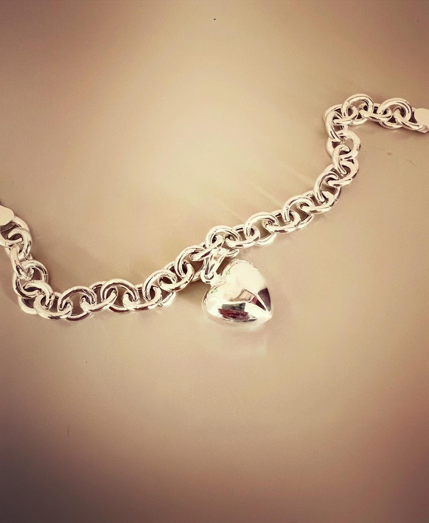 Bracciale catena maxi con cuoricione - Filigrane & co
