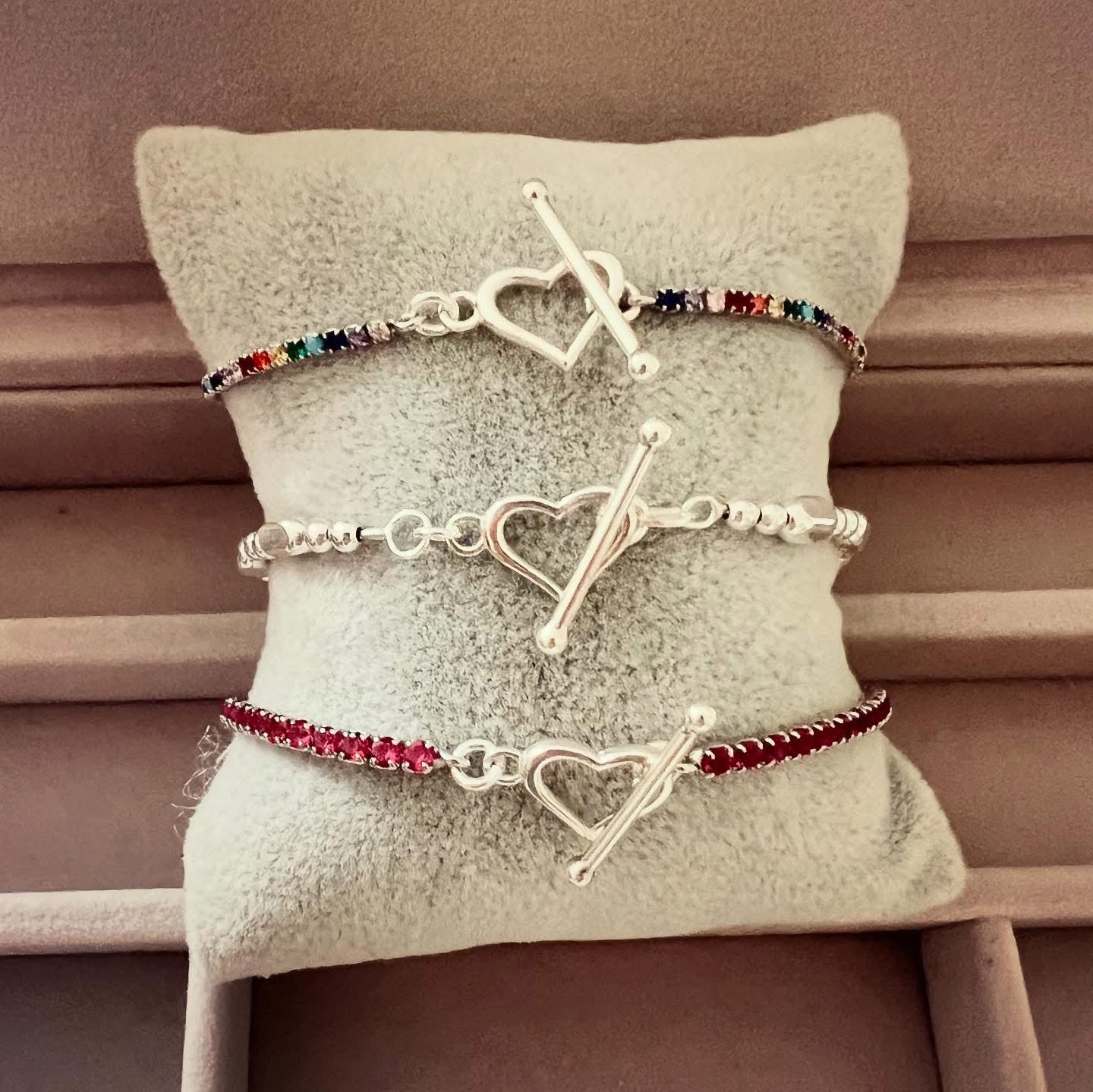 Bracciali con chiusura a T cuore