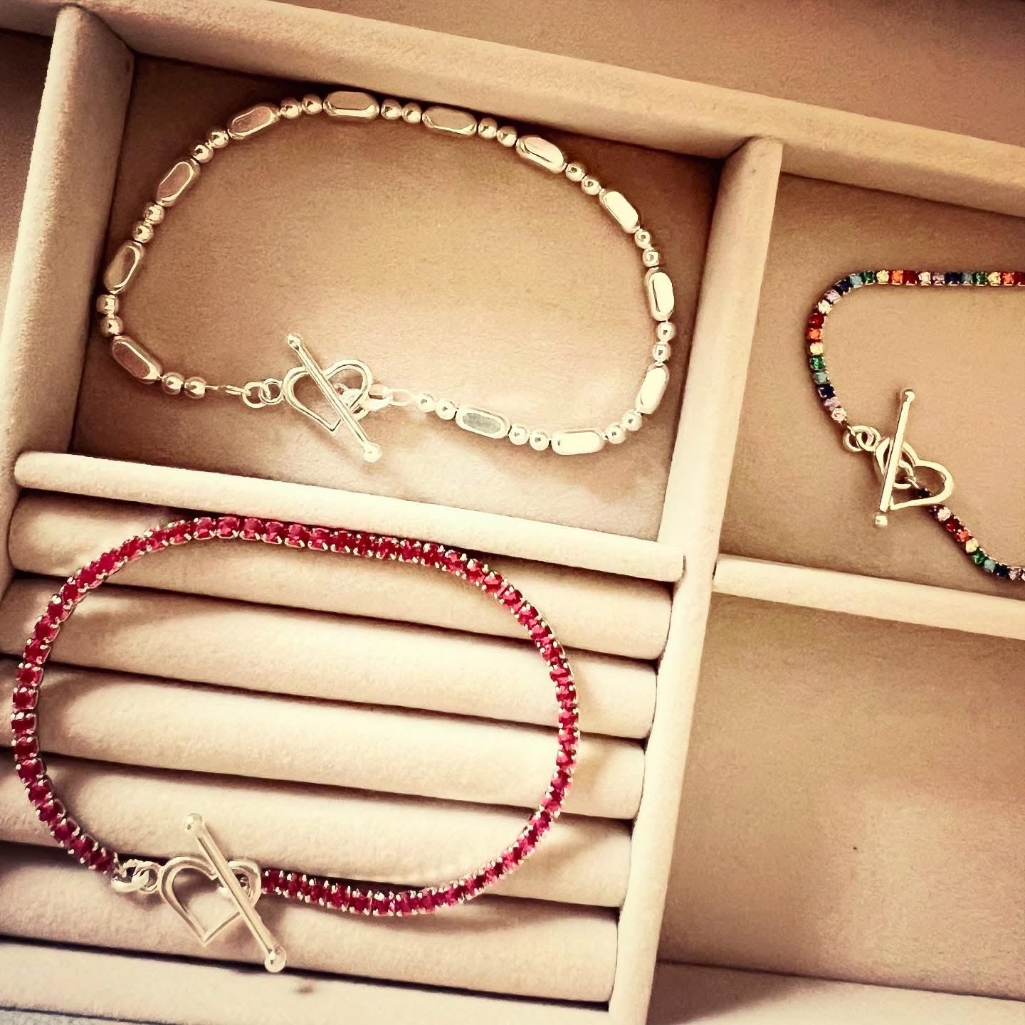 Bracciali con chiusura a T cuore