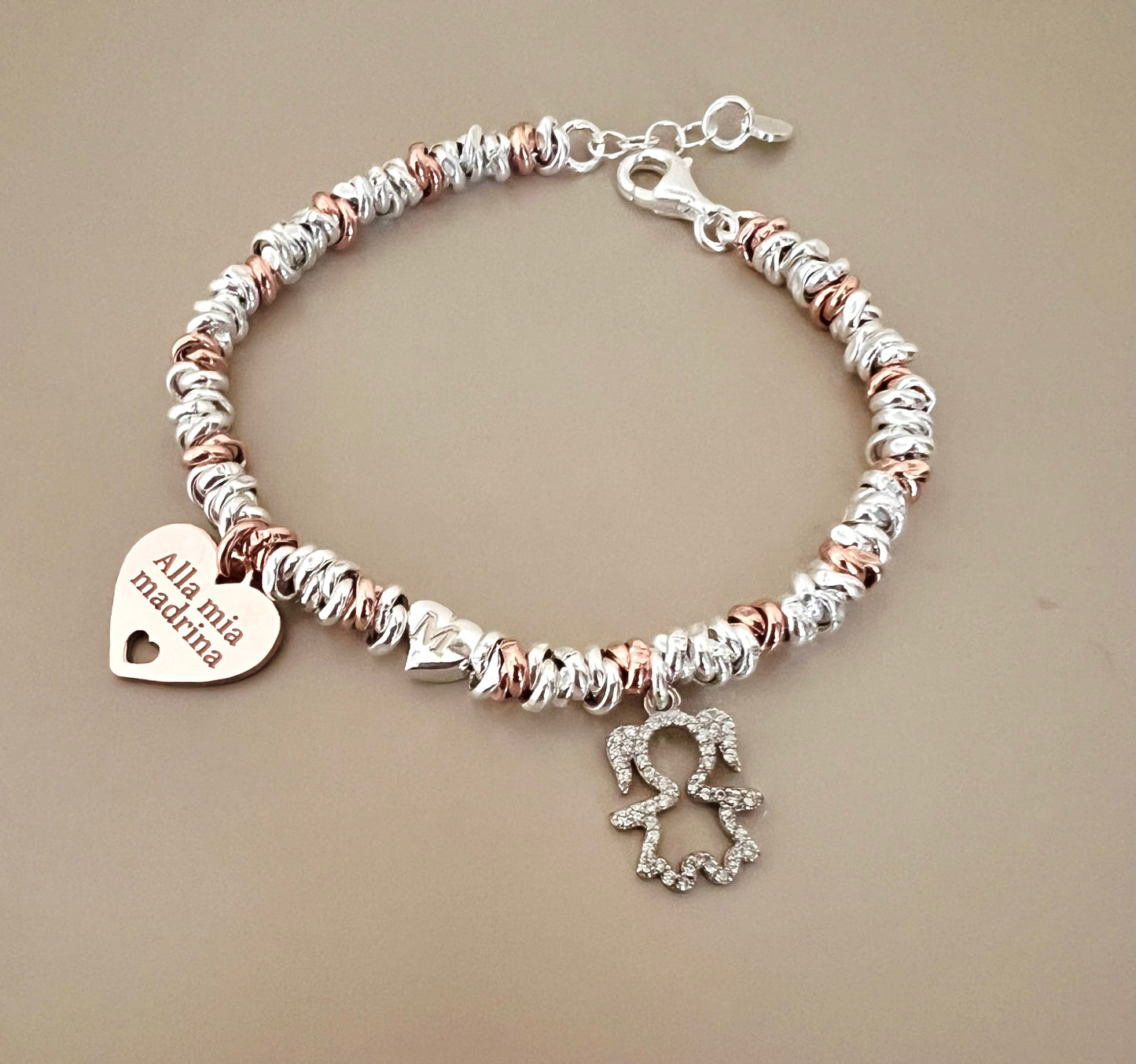 Bracciale madrina con incisione fronte e retro - Filigrane & co
