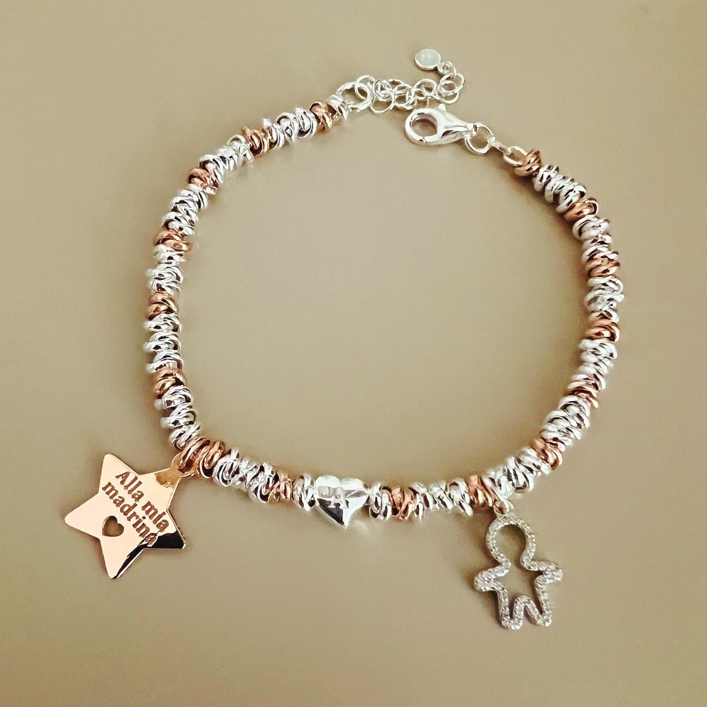 Bracciale madrina con incisione fronte e retro - Filigrane & co