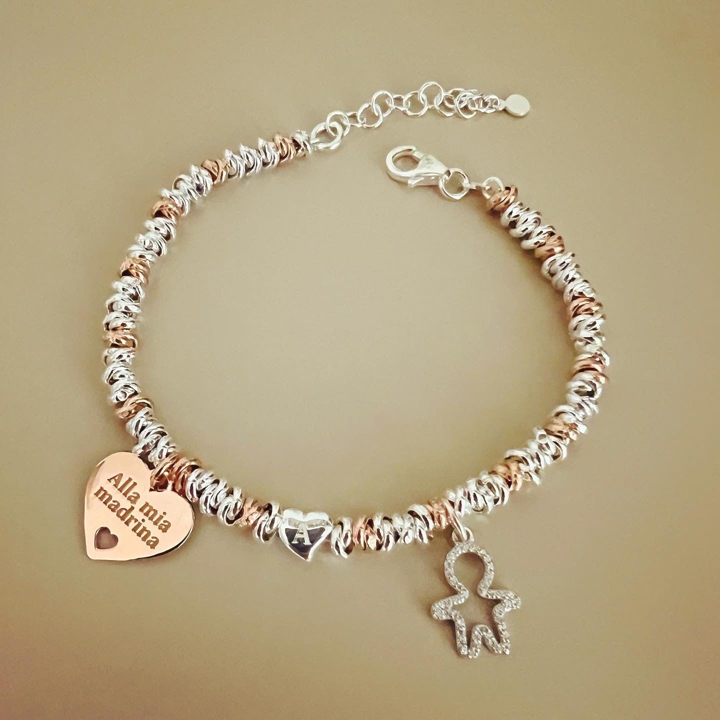 Bracciale madrina con incisione fronte e retro - Filigrane & co