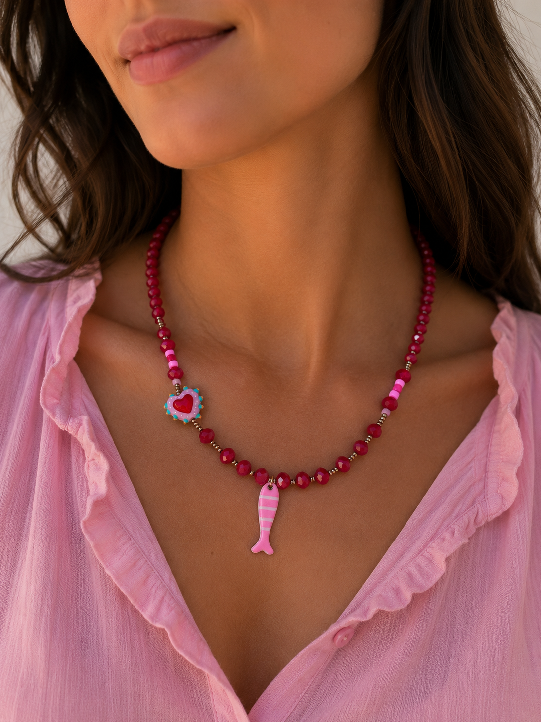 Collana con cuore e pesce - Filigrane & co