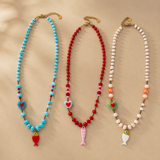 Collana con cuore e pesce - Filigrane & co