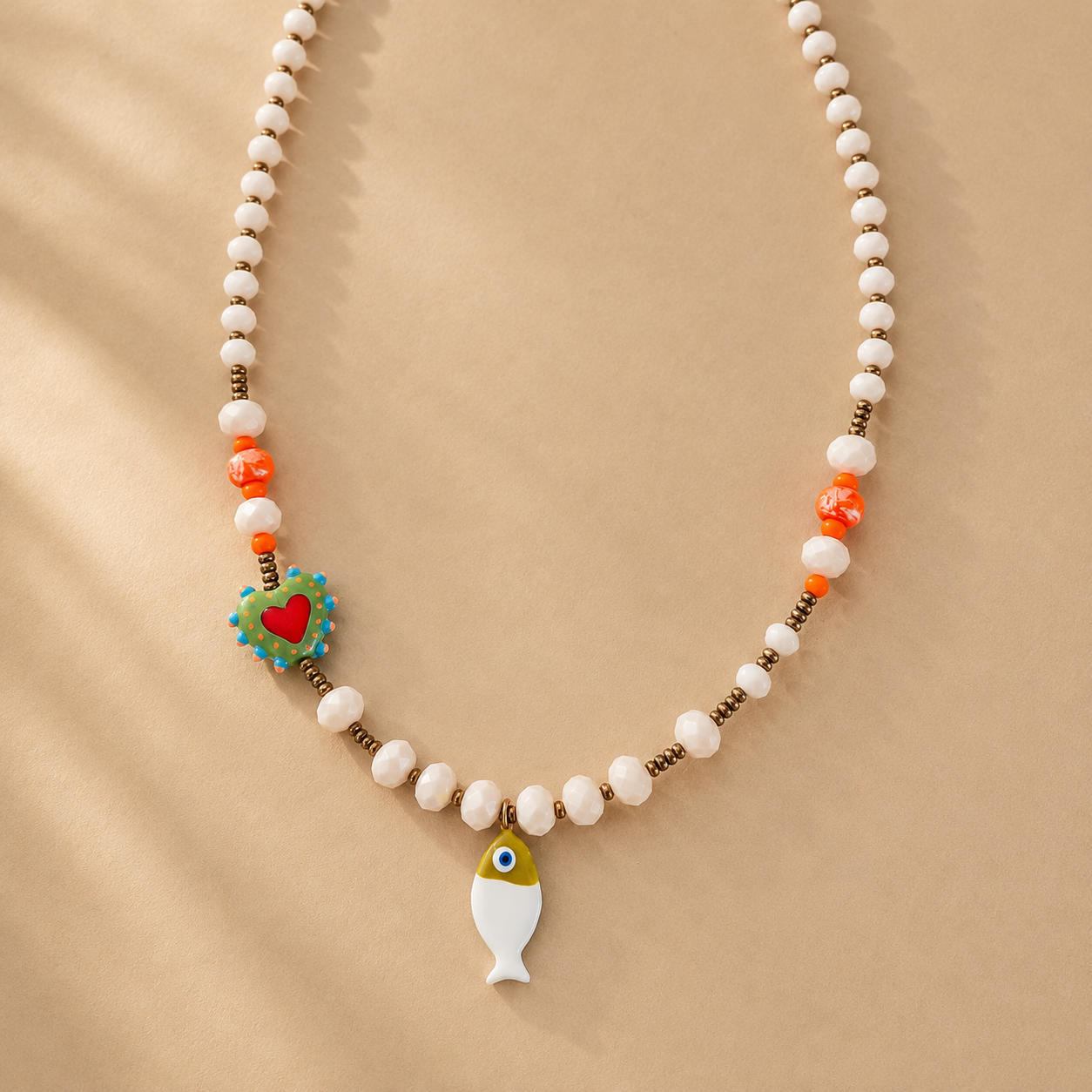 Collana con cuore e pesce - Filigrane & co