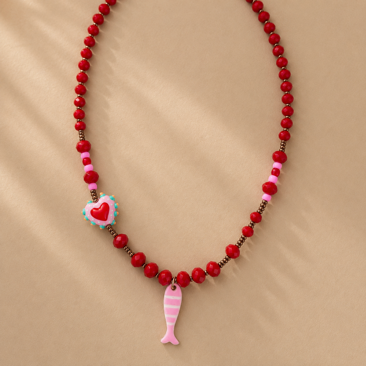 Collana con cuore e pesce - Filigrane & co