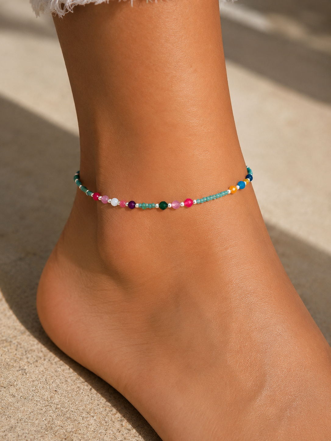 Cavigliere in argento e pietre colorate - Filigrane & co