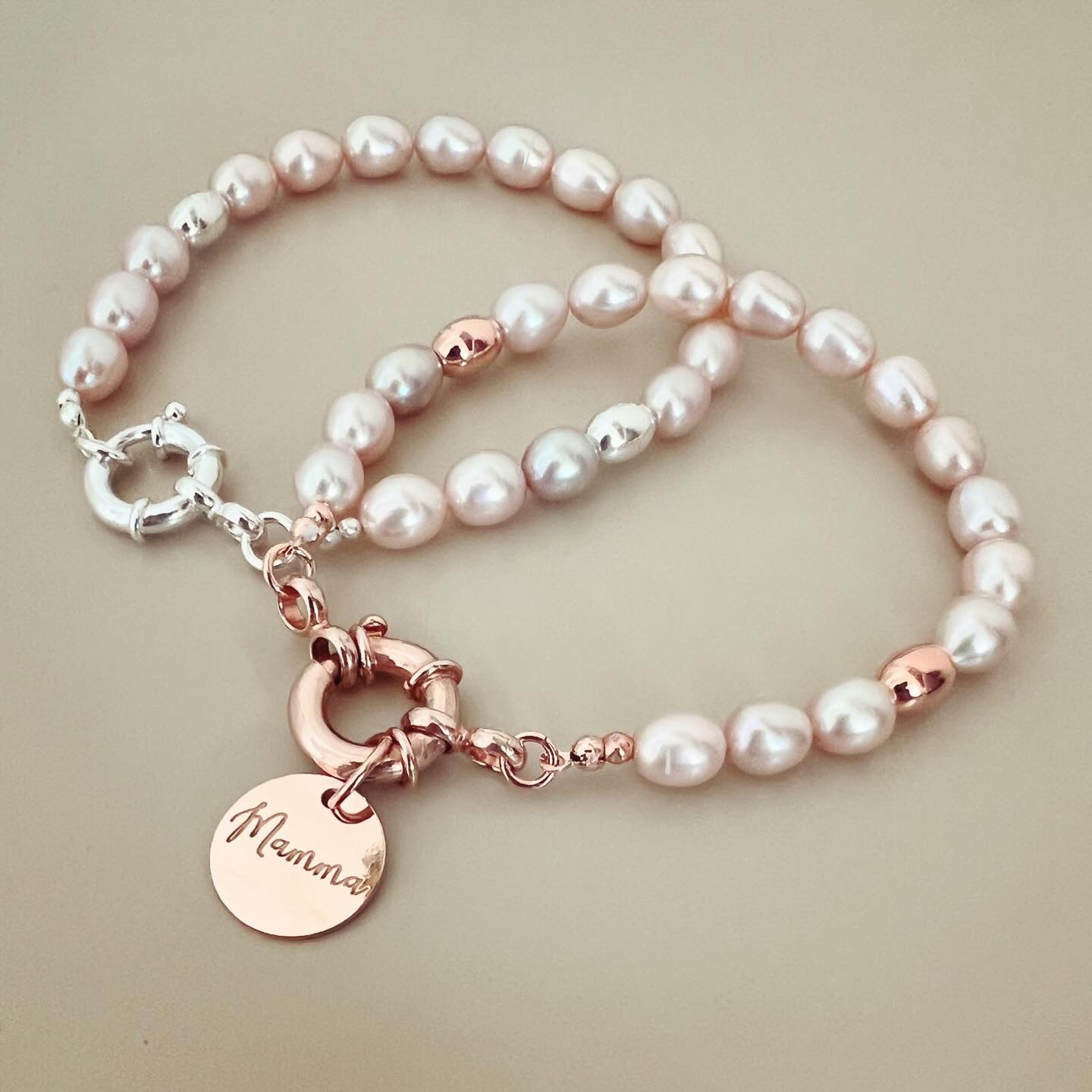 Bracciale Perle Realizzato A Mano In Argento - Regolabile 16+4 Cm - Gioiello Amicizia Per Donne E Ragazze, Ipoallergenico