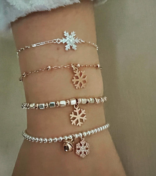 Bracciali argento fiocco di neve