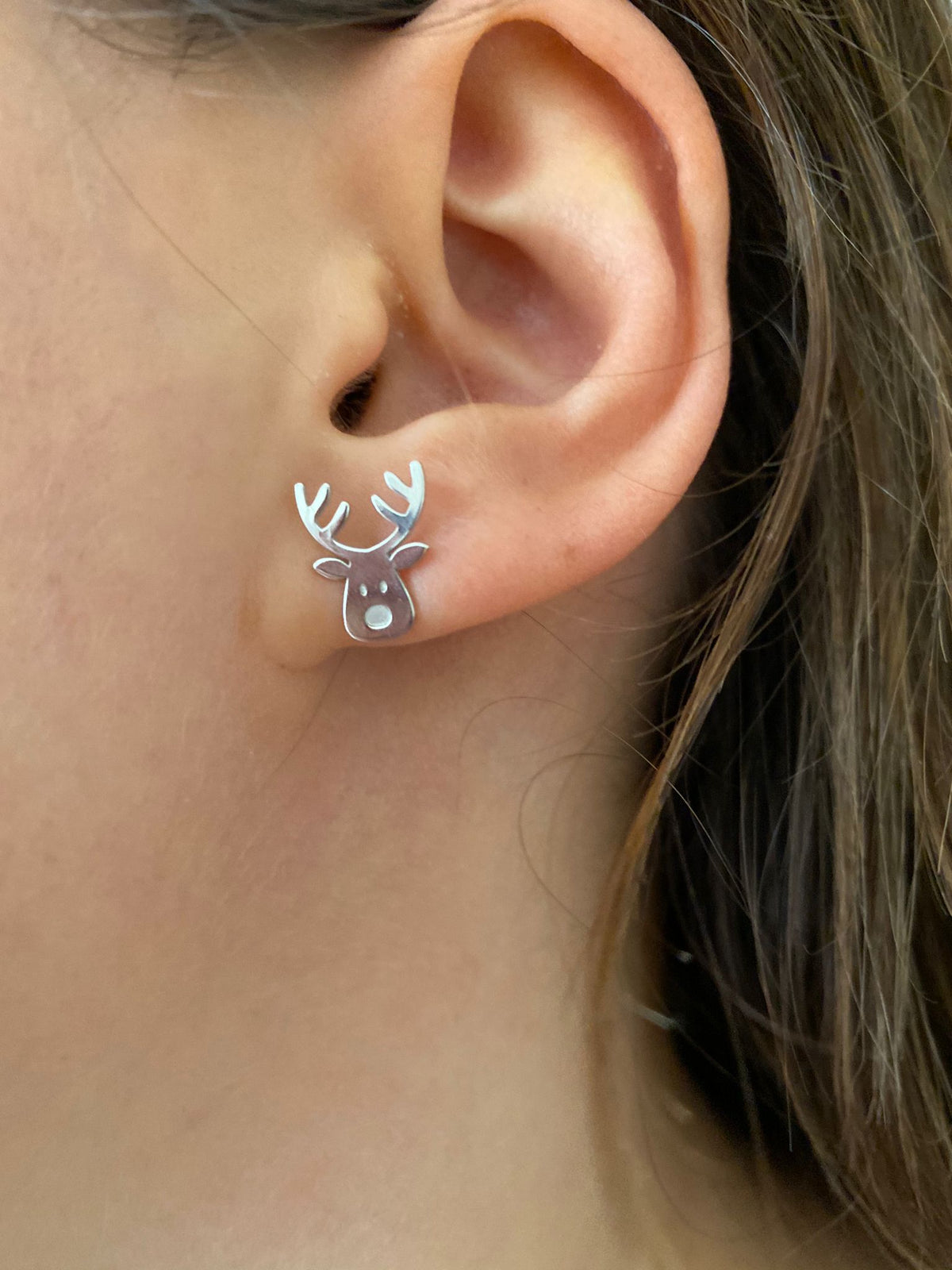 Orecchini natalizi REVERSIBILI in argento sterling con agrifoglio Orecchini natalizi REVERSIBILI in argento sterling con agrifoglio