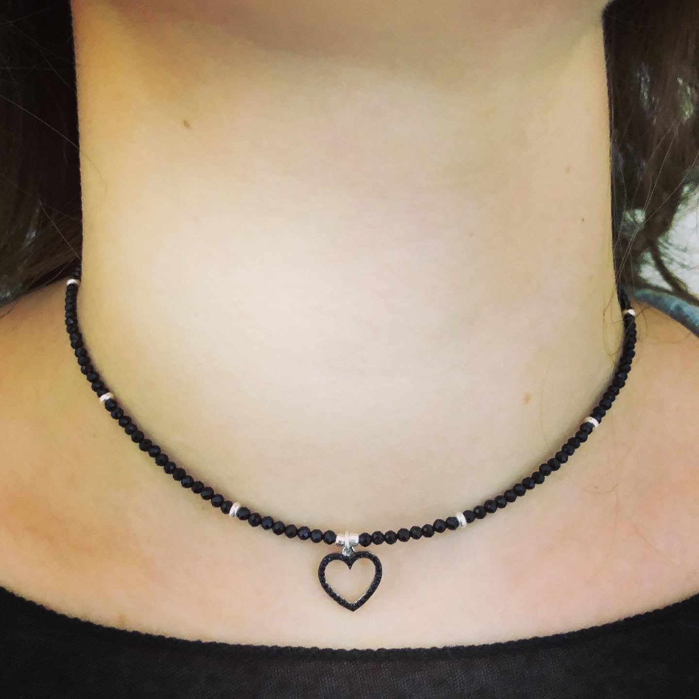 Collana cuore nero - Filigrane & co