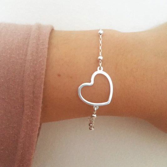 Bracciale argento cuore - Filigrane & co