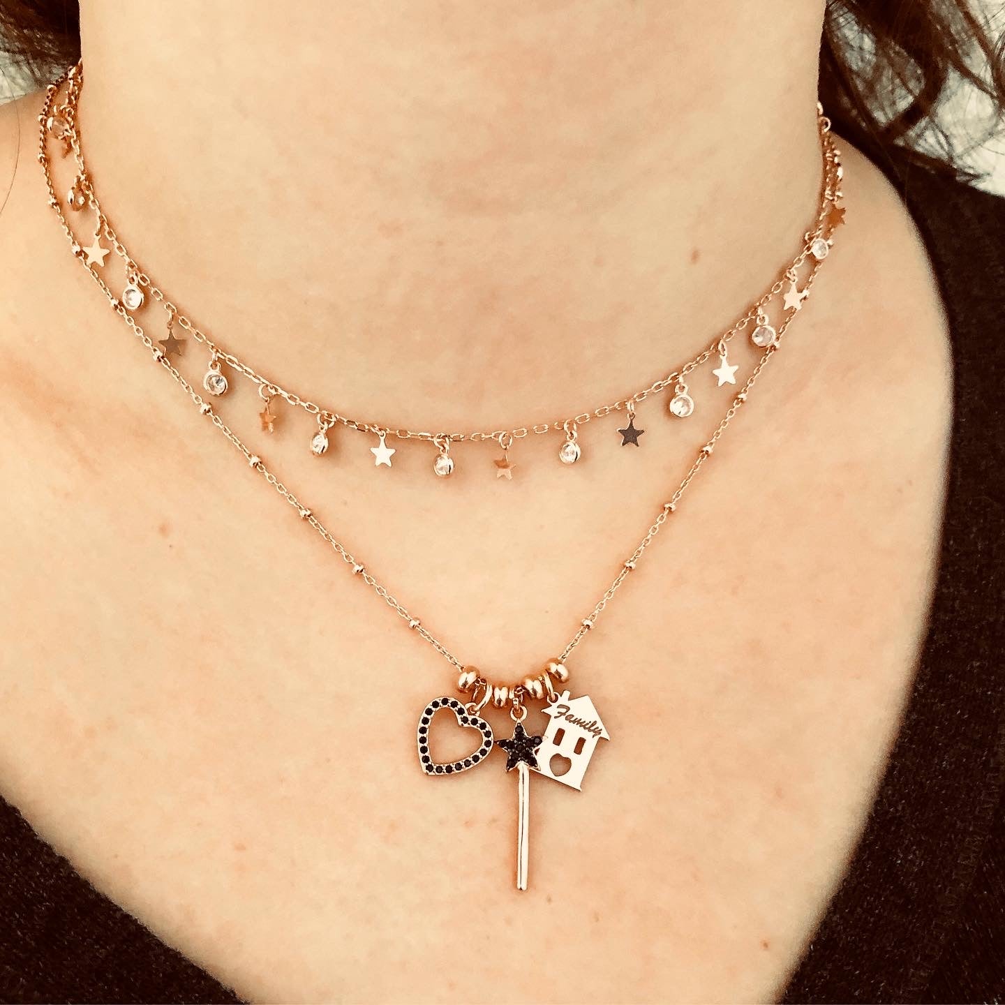 Amberta Collana in argento Sterling 925 con logo a forma di cuore, collana in diversi modelli, gioiello regolabile fino a 55 cm, chiusura scorrevole, Argento sterling Amberta Collana in argento Sterling 925 con logo a forma di cuore, collana in diversi modelli, gioiello regolabile fino a 55 cm, chiusura scorrevole, Argento sterling