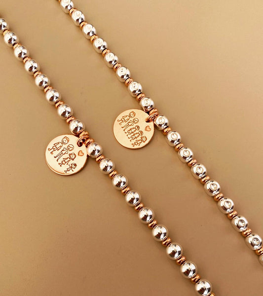 Bracciale con medaglietta family