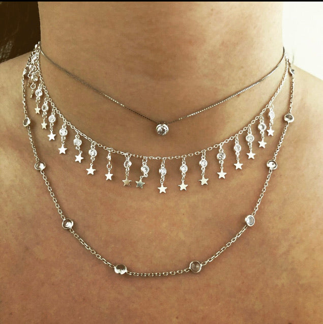 Collana in argento con stelline - Filigrane & co