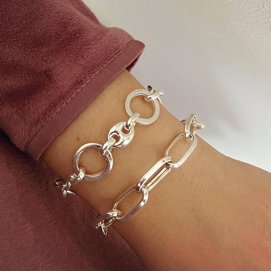 Bracciali catena argento